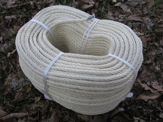Sisal Tauwerk - Sisalseil Durchmesser 8mm - 220 Meter Trosse (s008-220)