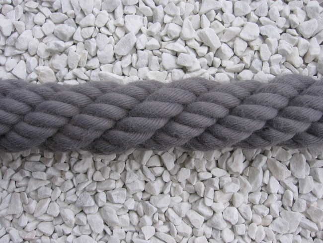 Handlaufseil/Treppenseil Ø 37-38mm Farbe grau aus 100% Polyacryl (a1060)