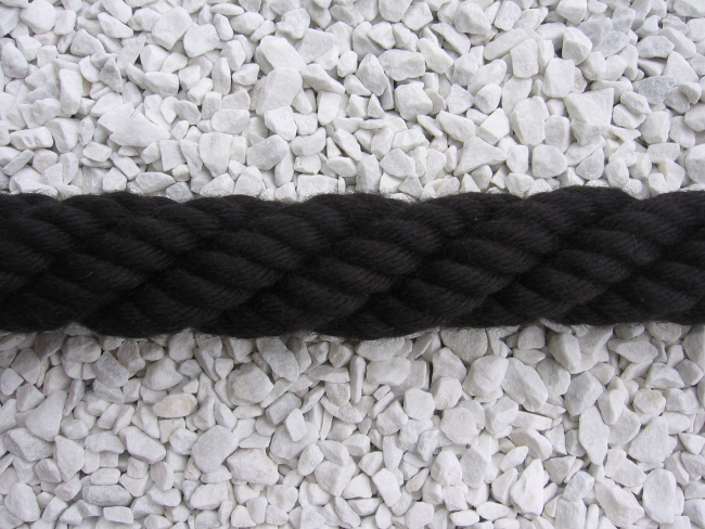 Handlaufseil/Treppenseil Ø 38-40mm Farbe schwarz aus 100% Polyacryl (a1070)