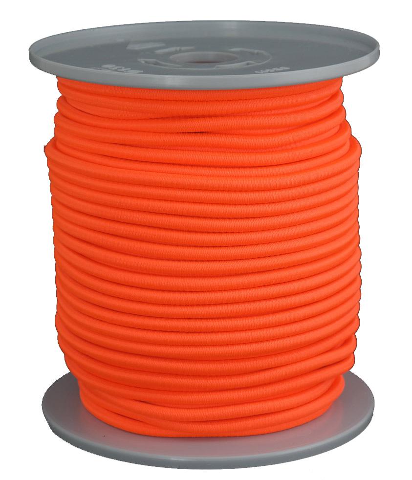 Gummiseil / Expanderseil Durchmesser 5mm 50 Meter Fb. neonorange (b100-50gu)