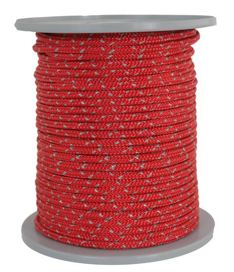 Reflektierendes Seil Ø 4.5mm Fb.rot 50 Meter (re600-50)