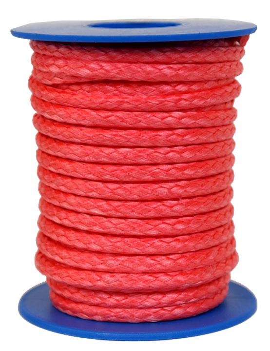 Dyneema Flechtleine / Seil / Dyneemaseil / Dyneema-Rope rot Ø 4mm - 10 Meter (dy400-10)