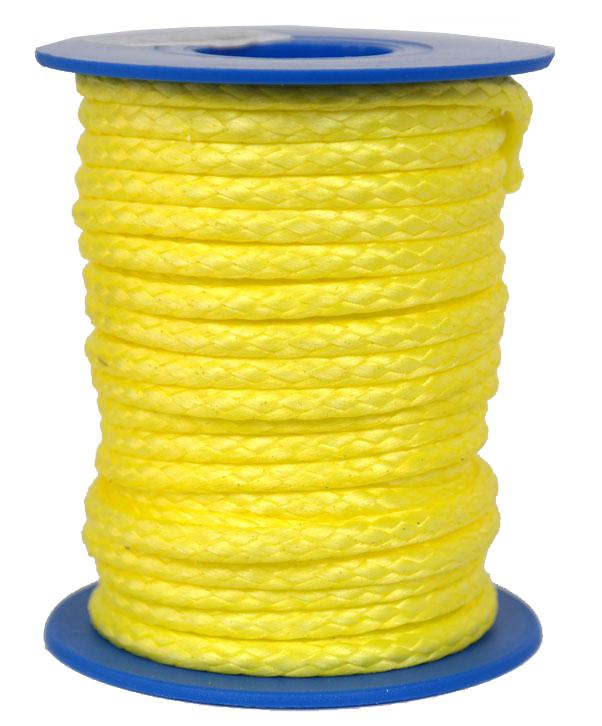Dyneema Flechtleine / Seil / Dyneemaseil / Dyneema-Rope gelb Ø 4mm - 10 Meter (dy420-10)