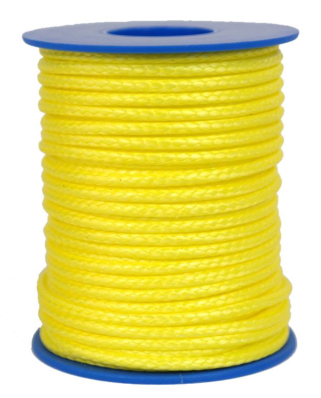 Dyneema Flechtschnur gelb - Ø 2.5mm - Länge 25 Meter (dy2520-25)