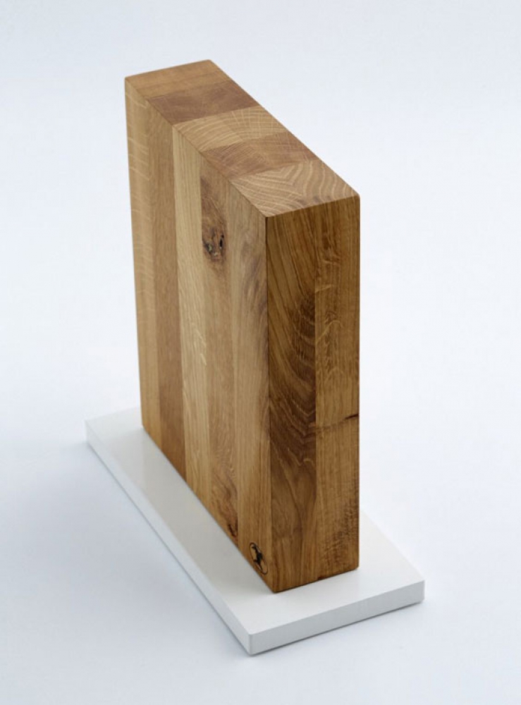 Magnet Messerblock " 8er Eiche " für bis zu max. 8 Messer - Sockel Fb. weiss (d-oak-w) 