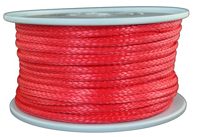Dyneema Flechtschnur rot Durchmesser 6mm - Länge 100 Meter (dy600-100)