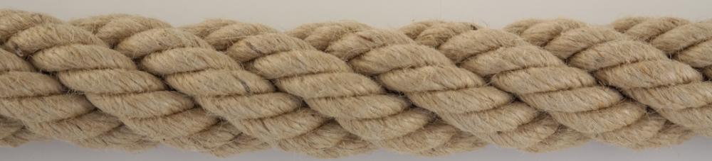 Handlaufseil/Treppenseil Ø 38-40mm aus 100% Jute , Kabelschlag (a1020)