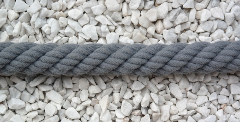 Handlaufseil/Absperrseil Ø 28mm Farbe grau aus 100% Polyacryl (a560)