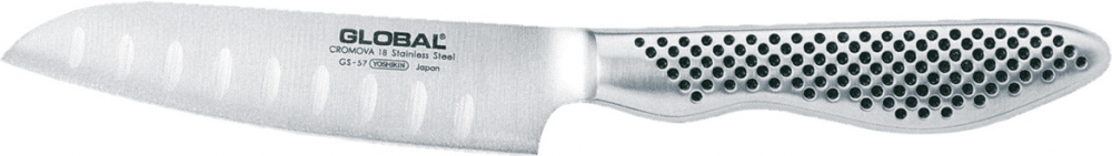 Global Kochmesser GS-57 Santokumesser mit Kullenschliff - 11cm Klinge (GL1401)