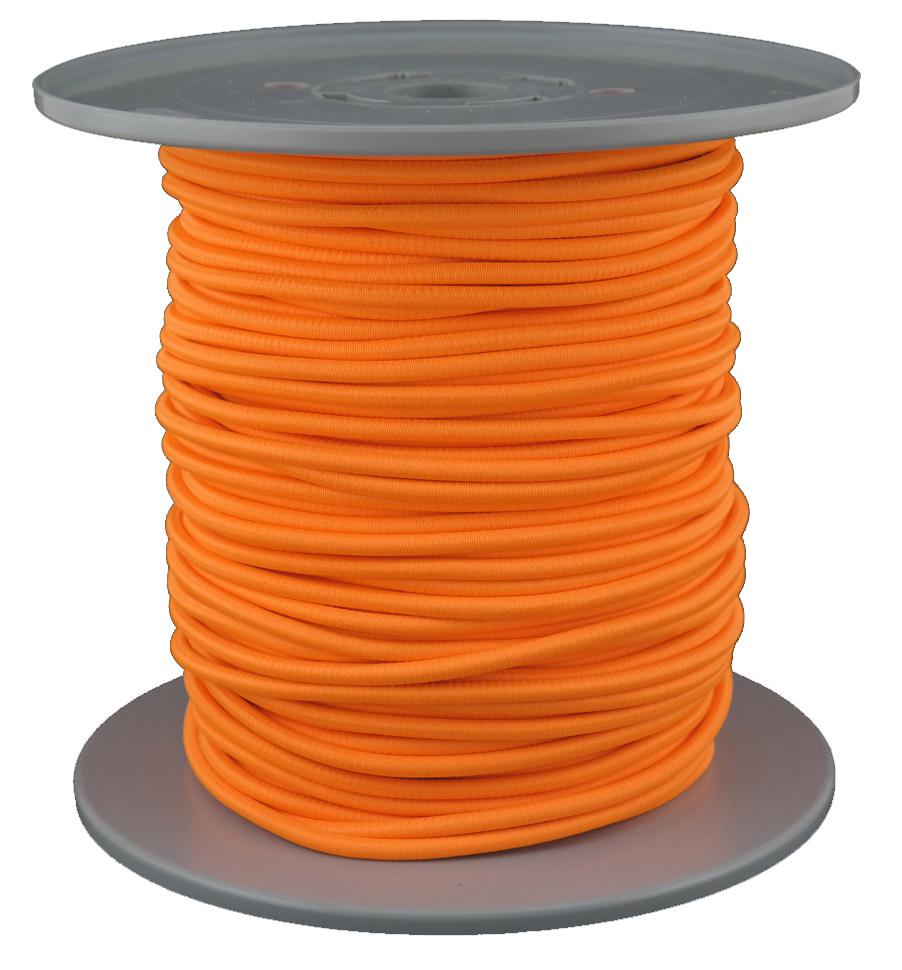 Gummiseil / Expanderseil Durchmesser 5mm 100 Meter Fb. hell-orange (b160-100gu)