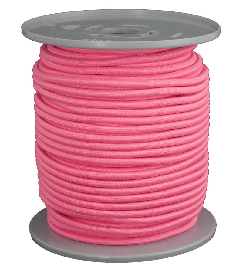 Gummiseil / Expanderseil Durchmesser 5mm 50 Meter Fb. neonrosa (b170-50gu)