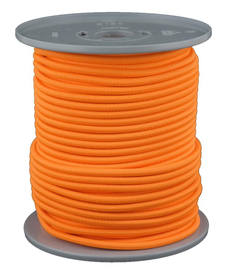 Gummiseil / Expanderseil Durchmesser 5mm 50 Meter Fb. hellorange (b160-50gu)
