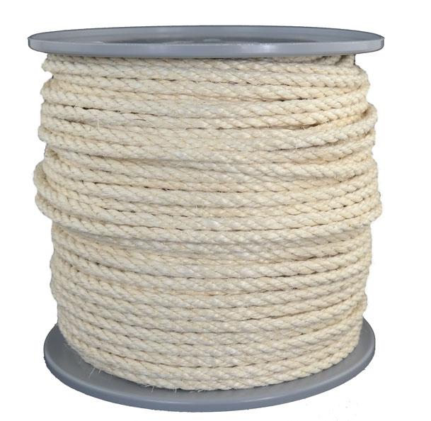Sisal Tauwerk - Sisalseil Durchmesser 6mm - 100 Meter auf Scheibenspule (s006-100)