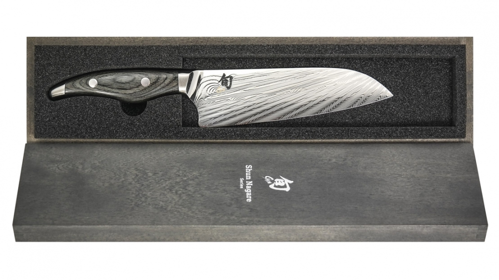 Damastmesser Kai Shun Nagare NDC-0702 Santoku-Kochmesser 18cm Klinge (d3NDC-0702)