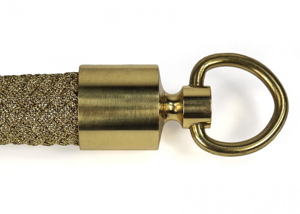 Seilendhalter/Seilkappe für 25mm Seil mit Ring Messing glänzend (a420-25)