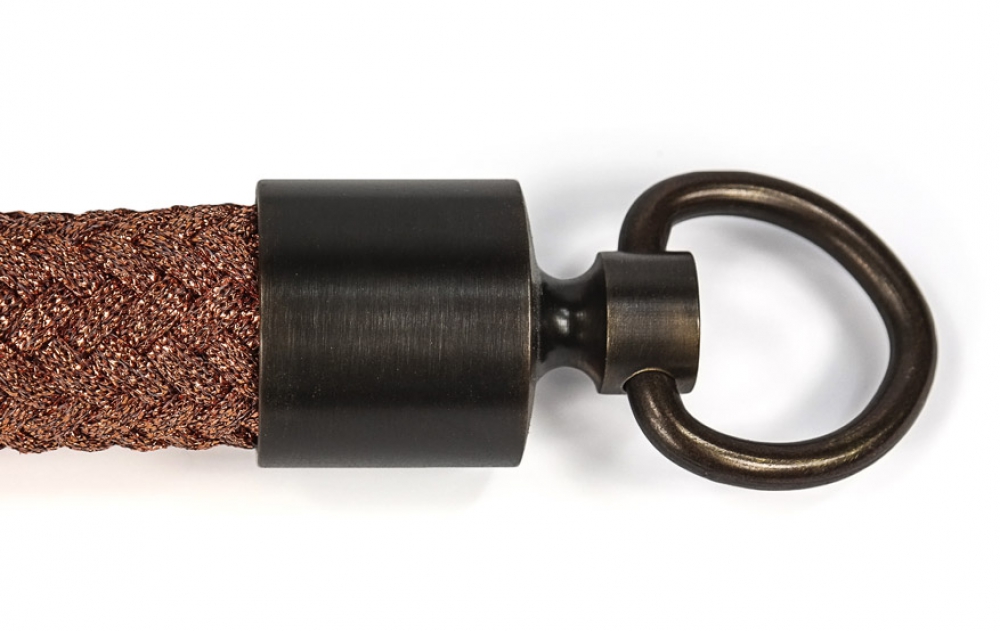 Seilendhalter/Seilkappe für 25mm Seil mit Ring bronziert (a458-25)
