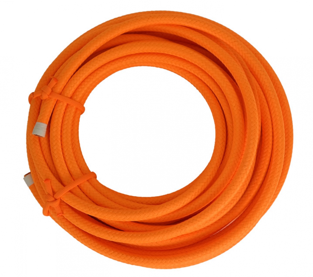 Stromkabel 3x1,5 mm² - Silikonkabel umflochten Fb. neon-hellorange - Länge 10 Meter (G16-160k)
