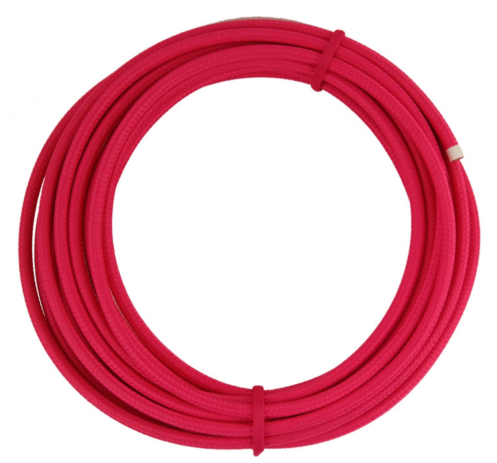 Stromkabel 3x1,5 mm² - Silikonkabel umflochten Fb. neon-pink - Länge 10 Meter (G16-130k)