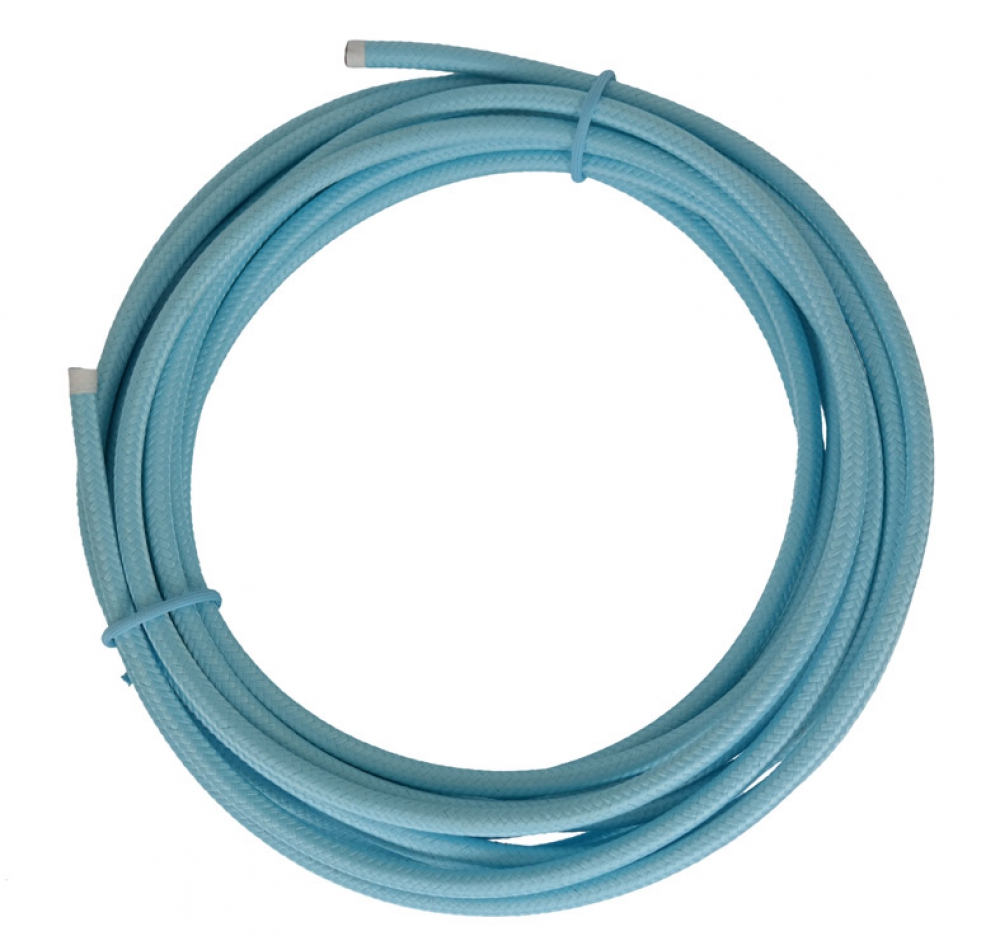 Stromkabel 3x1,5 mm² - Silikonkabel umflochten Fb. neon-blau - Länge 10 Meter (G16-150k)