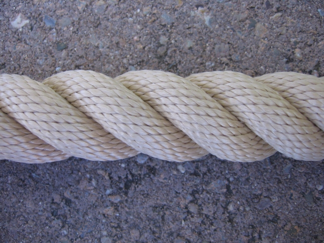 Handlaufseil/Absperrseil Ø 28-30mm Farbe beige aus 100% Polypropylen (a810)
