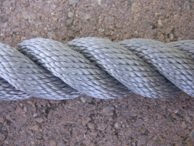 Handlaufseil/Absperrseil Ø 28-30mm Farbe silbergrau aus 100% Polypropylen (a830)