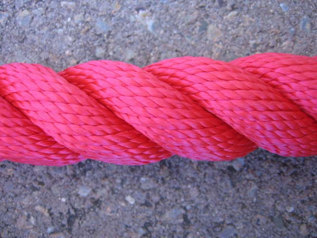 Handlaufseil/Absperrseil Ø 28-30mm Farbe rubinrot aus 100% Polypropylen (a840)