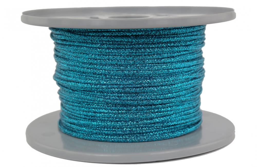Dekoschnur-Seil-Kordel - 100 Meter - Ø ca.2mm - Fb. austral glitzernd-glänzend (GL-2-100A)