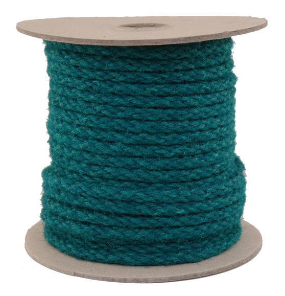 Juteseil / Seil aus Jute Ø ca.7mm - Länge: 30 Meter Farbe grün (ju7-30gr)