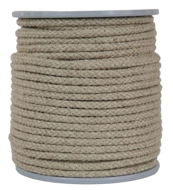 Leinenseil / Flachsseil Ø ca. 6mm - 50 Meter - 8fach geflochten (L600-50)