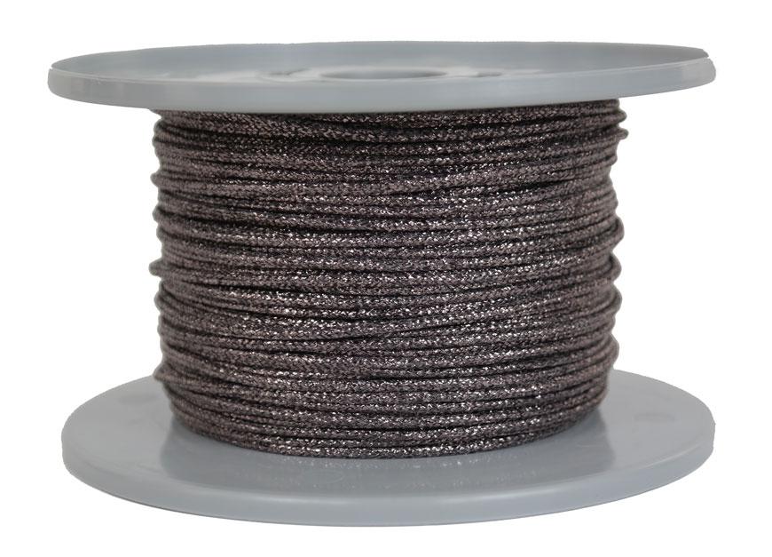 Dekoschnur-Seil-Kordel - 100 Meter - Ø ca.2mm - Fb. zink glitzernd-glänzend (GL-2-100Z)