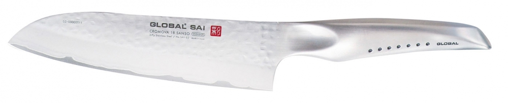 GLOBAL Kochmesser SAI-03 Santokumesser 19cm Klinge (GL2202)