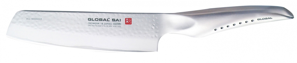 GLOBAL Kochmesser SAI-M06 Nakiri-Gemüsemesser klein 15cm Klinge (GL2212)