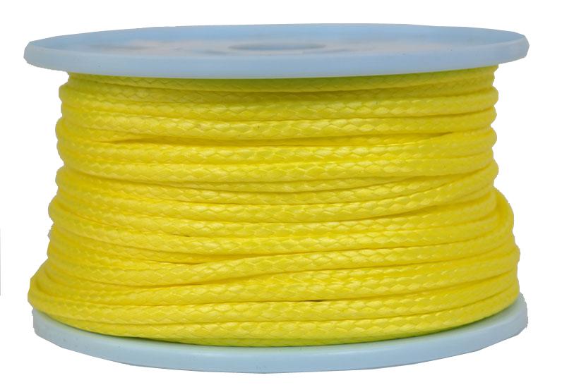 Dyneema Flechtleine / Seil / Dyneemaseil / Dyneema-Rope gelb Ø 4mm - Länge: 50 Meter (dy420-50)