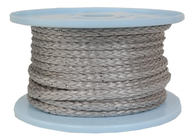 Dyneema Flechtschnur silbergrau Durchmesser 5mm - Länge: 20 Meter (dy540-20) 