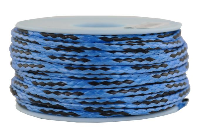 Dyneema Flechtleine / Seil / Dyneemaseil / Dyneema-Rope blau/schwarz - Ø 3mm - 15 Meter (dy370-15)