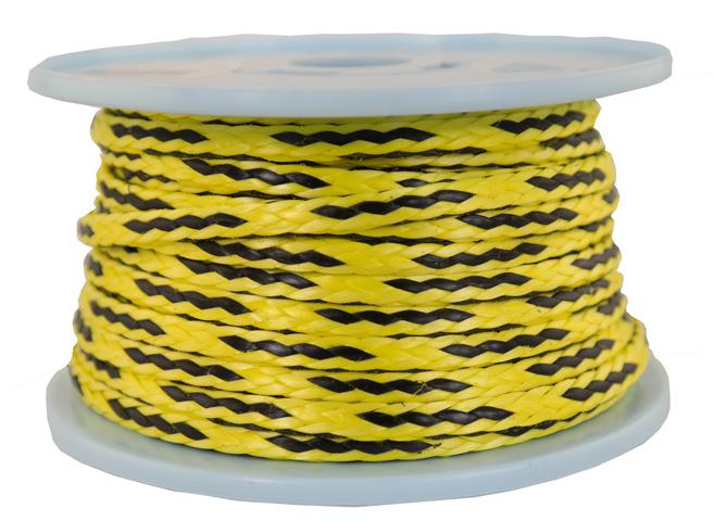 Dyneema Flechtschnur gelb-schwarz Durchmesser 5mm - Länge: 20 Meter (dy580-20) 