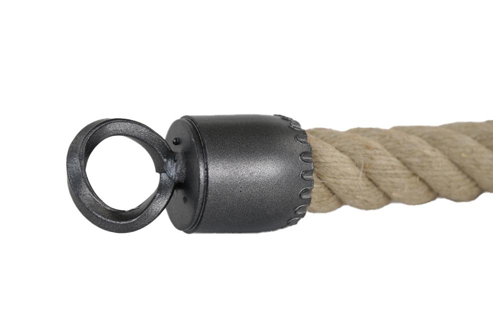 Seilendkappe schmiedeeisen mit Ring für 30 mm Handlaufseil / Absperrseil (a460)
