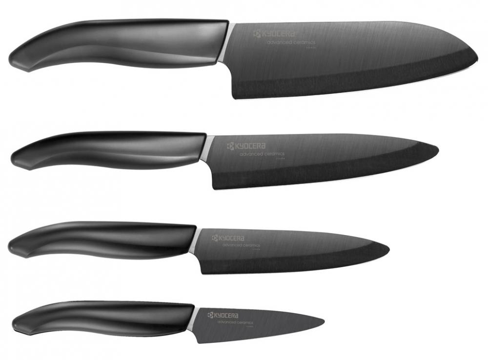 Kyocera Keramikmesser Shin - 4 Messer + Messerblock (kZK200)