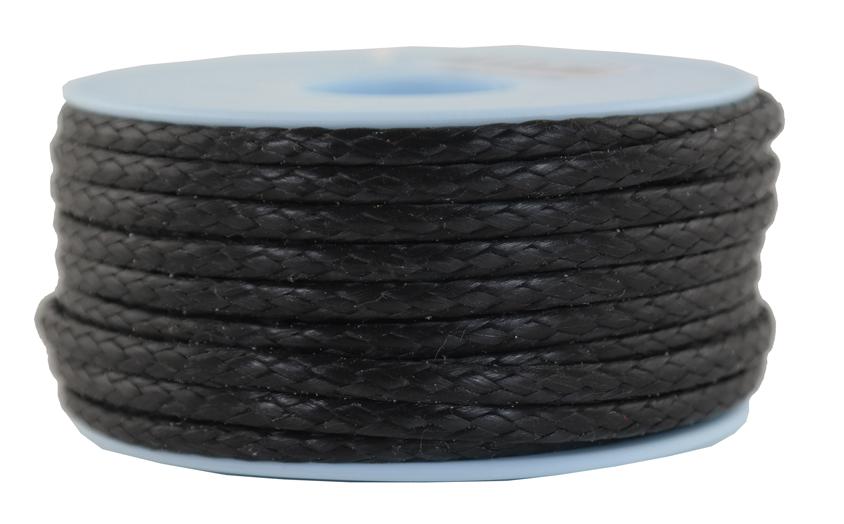Dyneema Flechtleine / Seil / Dyneemaseil / Dyneema-Rope schwarz - Ø 3mm - 15 Meter (dy350-15)