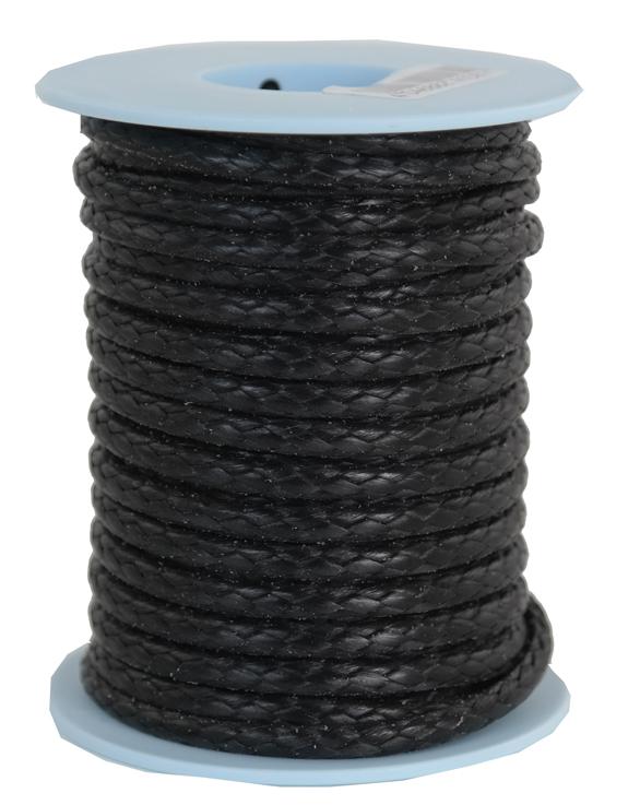 Dyneema Flechtleine / Seil / Dyneemaseil / Dyneema-Rope schwarz Ø 4mm - 10 Meter (dy450-10)