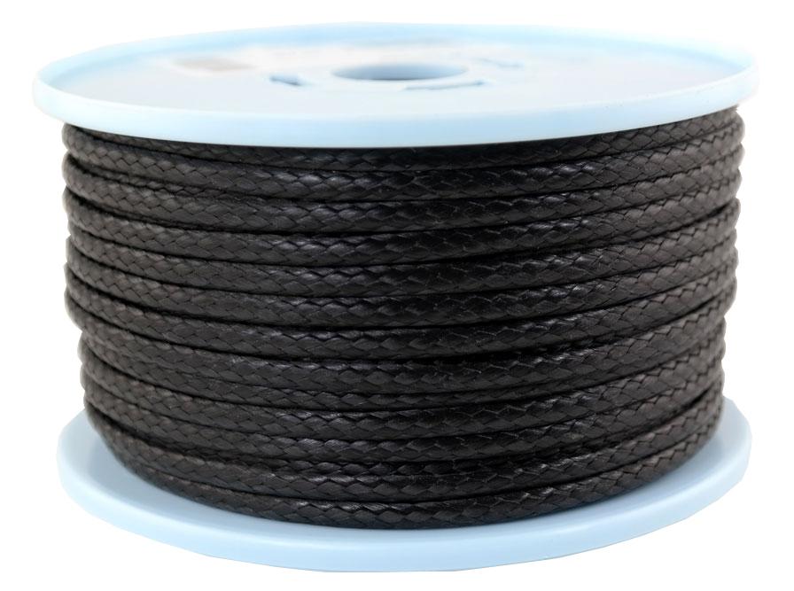 Dyneema Flechtleine / Seil / Dyneemaseil / Dyneema-Rope schwarz Ø 4mm - Länge: 50 Meter (dy450-50)