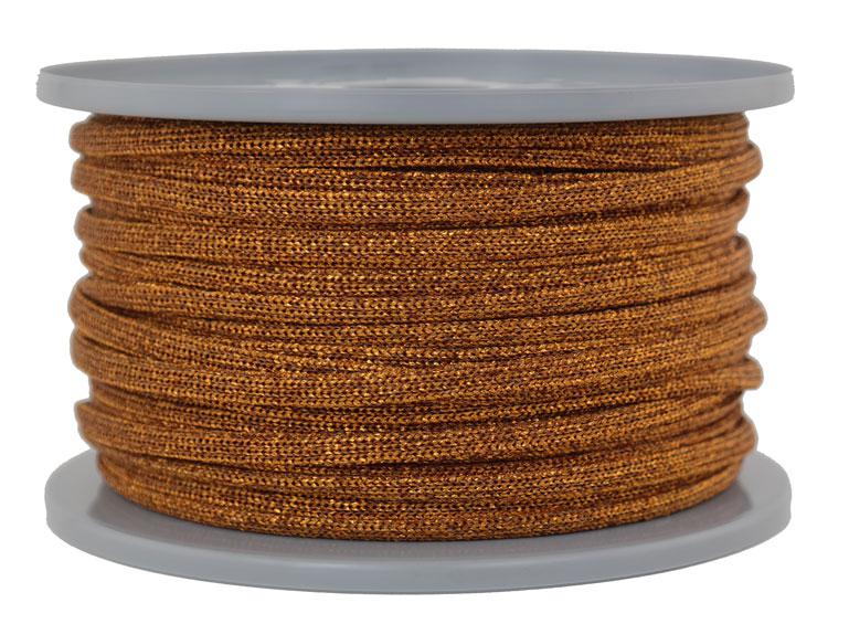 Kordel / Schnur Ø 3,5mm Fb. orange / glitzernd - 50 Meter (GLi-OR-50)