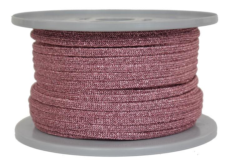 Kordel / Schnur Ø 3,5mm Fb. rosa / glitzernd - 50 Meter (GLi-RO-50)