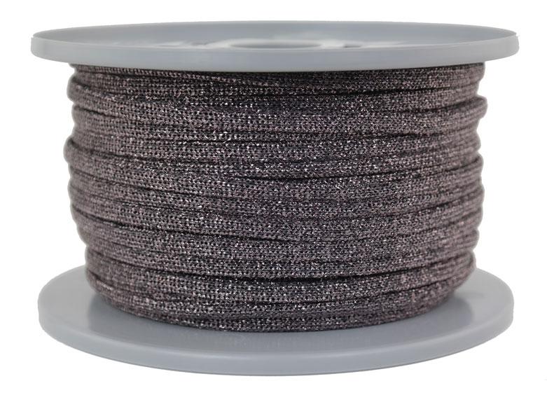 Kordel / Schnur Ø 3,5mm Fb. zink / glitzernd - 50 Meter (GLi-ZI-50)