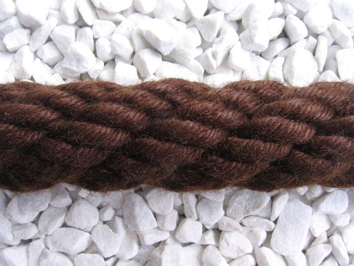 Handlaufseil/Absperrseil Ø 28-30mm Farbe braun aus 100% Polyacryl (a540)