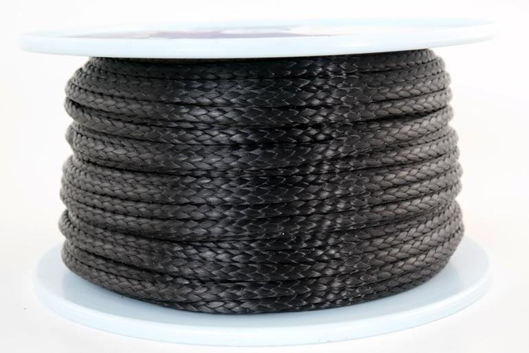 Dyneema Flechtschnur schwarz Durchmesser 6mm - Länge 100 Meter (dy650-100)
