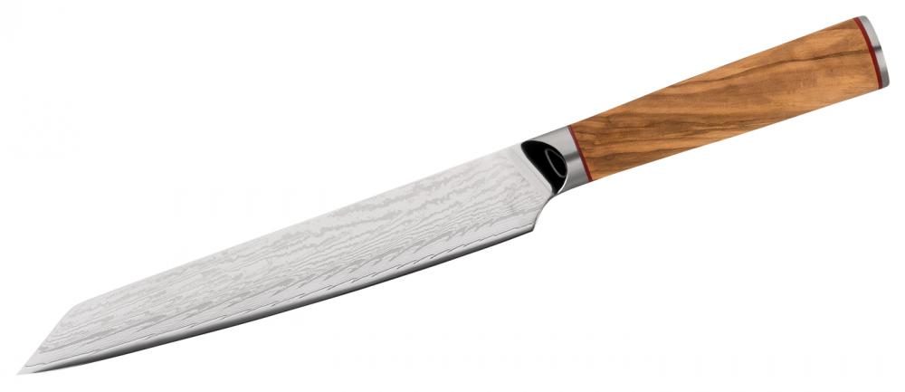 Fleischmesser Damast, Olive 19,5cm Klinge (d392120)