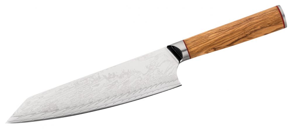 Kochmesser Chef Damast, Olive 20cm Klinge (d392160)