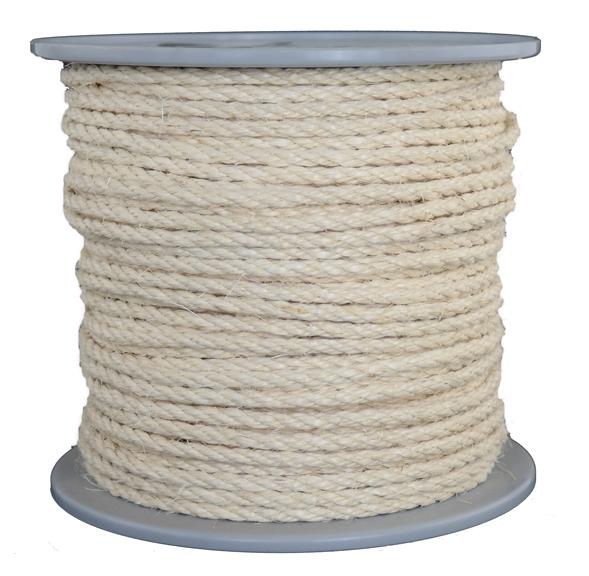 Sisal Tauwerk - Sisalseil Durchmesser 5mm - 100 Meter auf Scheibenspule (s005-100)