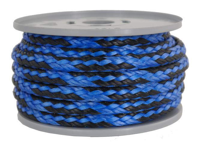 Dyneema Flechtschnur blau-schwarz Durchmesser 8mm - Länge 10 Meter (dy870)